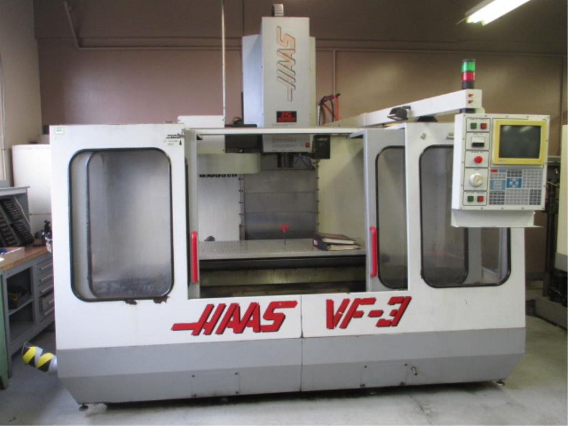 Machining Center. 1995 Haas VF-3 4-Axis Vertical CNC Machining Center. 40"x 20"x 25" Table Work