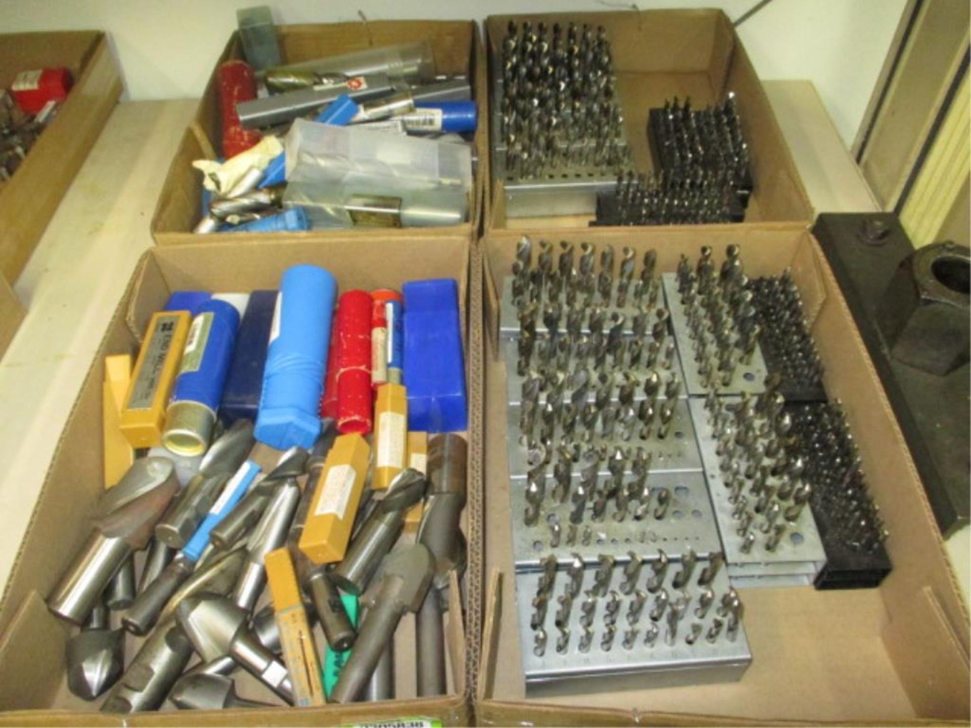 Assorted Tools. Lot: Assorted Tools. Includes: Endmills, Ball Endmills, Drill Bits. HIT# 2205838.