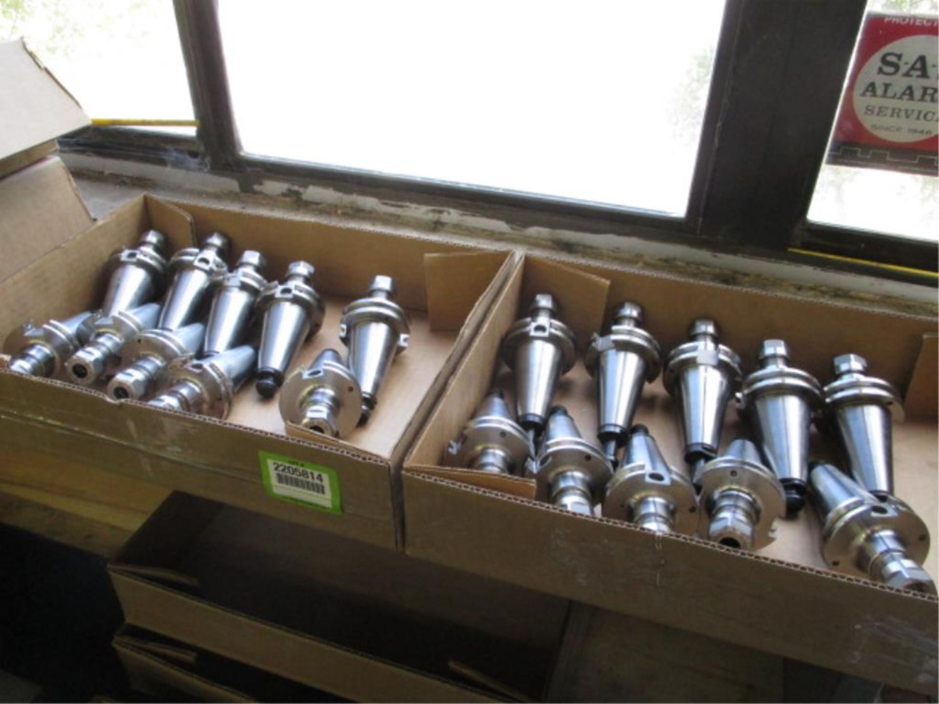 Collet Chucks. HPI-Pioneer Lot: (20) CAT-40 Taper Balanced Collet Chucks. HIT# 2205814. CNC Room.