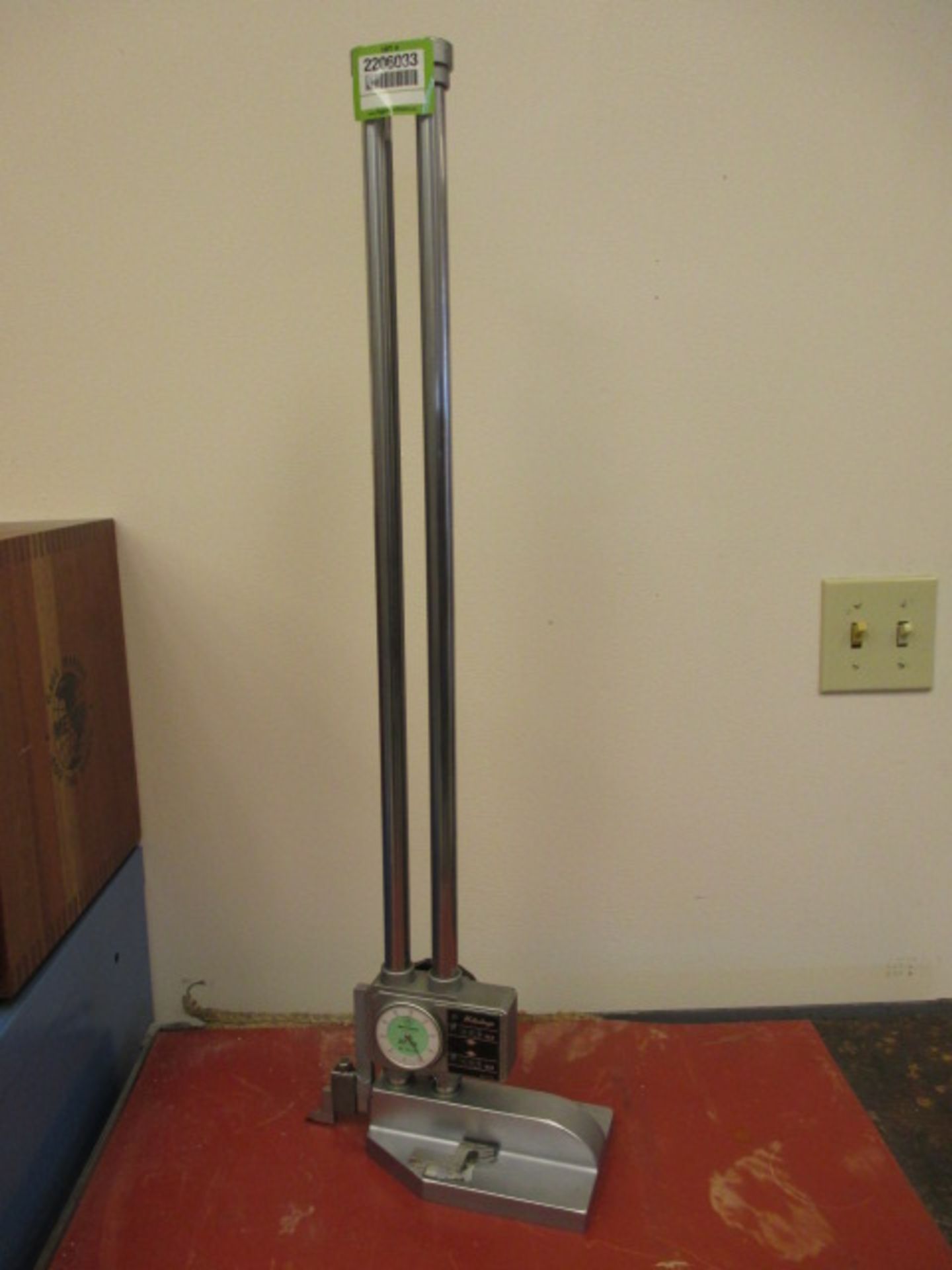 Height Gage. Mitutoyo 24" Dial Height Gage. HIT# 2206033. Inspection. Asset Located at 859 Ward