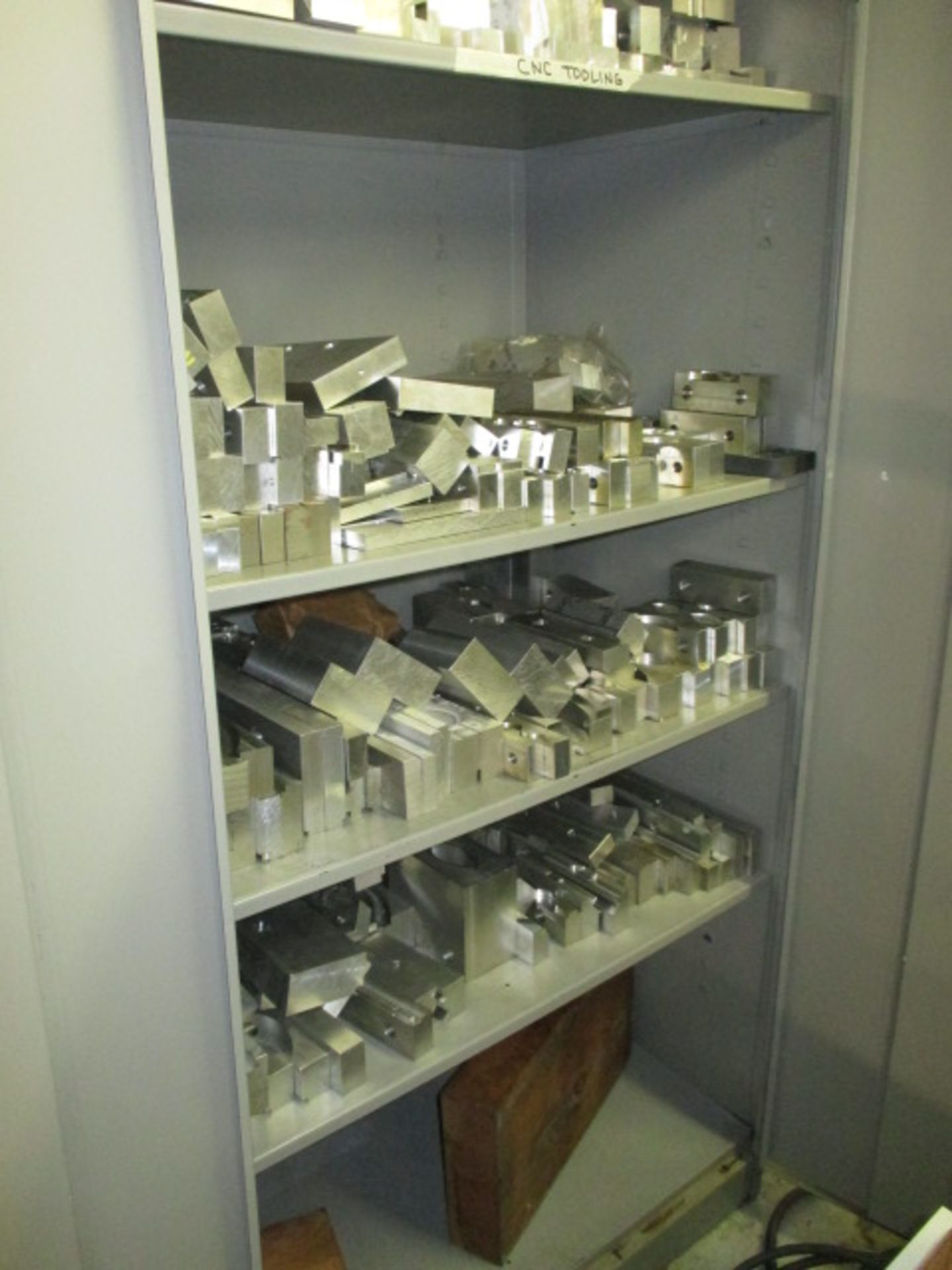 Cabinet with Contents. Storage Cabinet with Assorted Vise Jaws. HIT# 2205835. CNC Room. Asset - Image 2 of 4