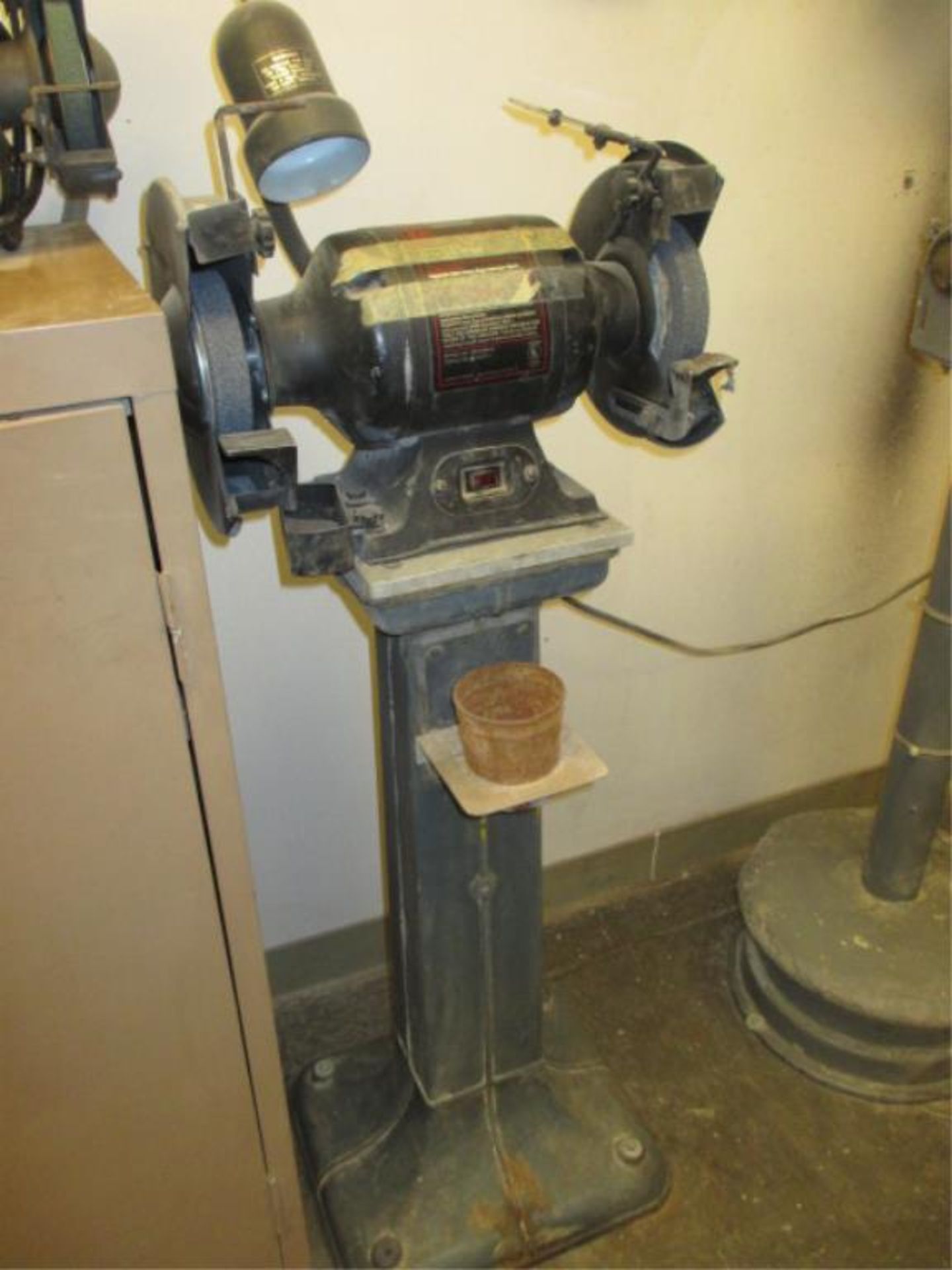 Grinder. Craftsman 319.19042 6" Bench Grinder on Pedestal, 1HP. HIT# 2205861. Grinder Room. Asset