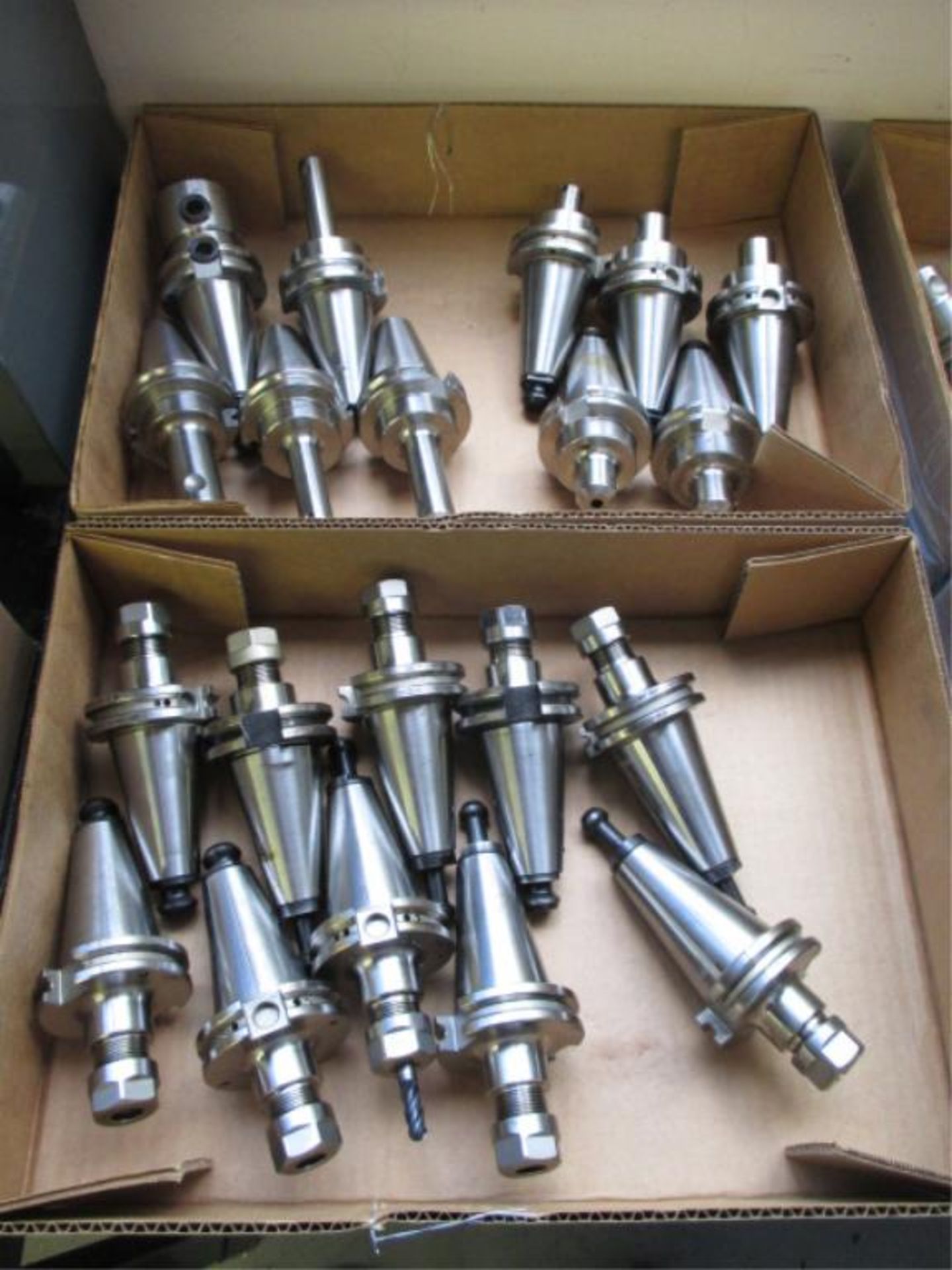 Collet Chucks. HPI-Pioneer Lot: (20) CAT-40 Taper Balanced Collet Chucks. HIT# 2205815. CNC Room.