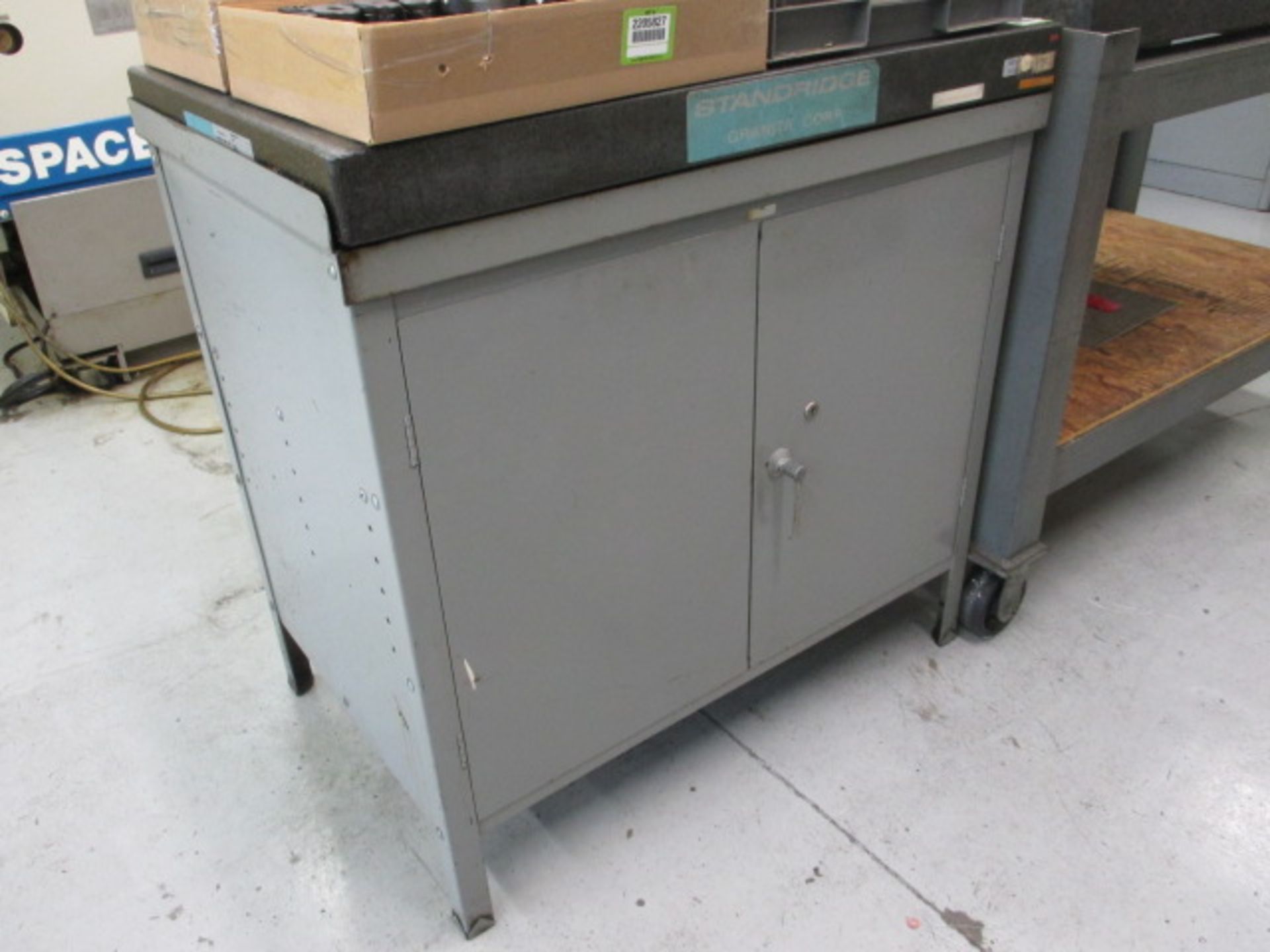 Surface Plate. Standridge 24"x 36"x 3" Granite Surface Plate with 2-Drawer Cabinet. HIT# 2205845.