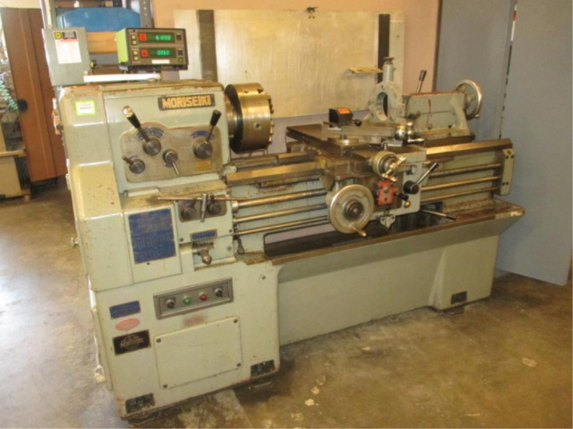 Lathe. Mori Seiki ML-850 Geared Head Gap Bed Lathe with 10.75" 3-Jaw Chuck, 1 5/8" Spindle Bore,