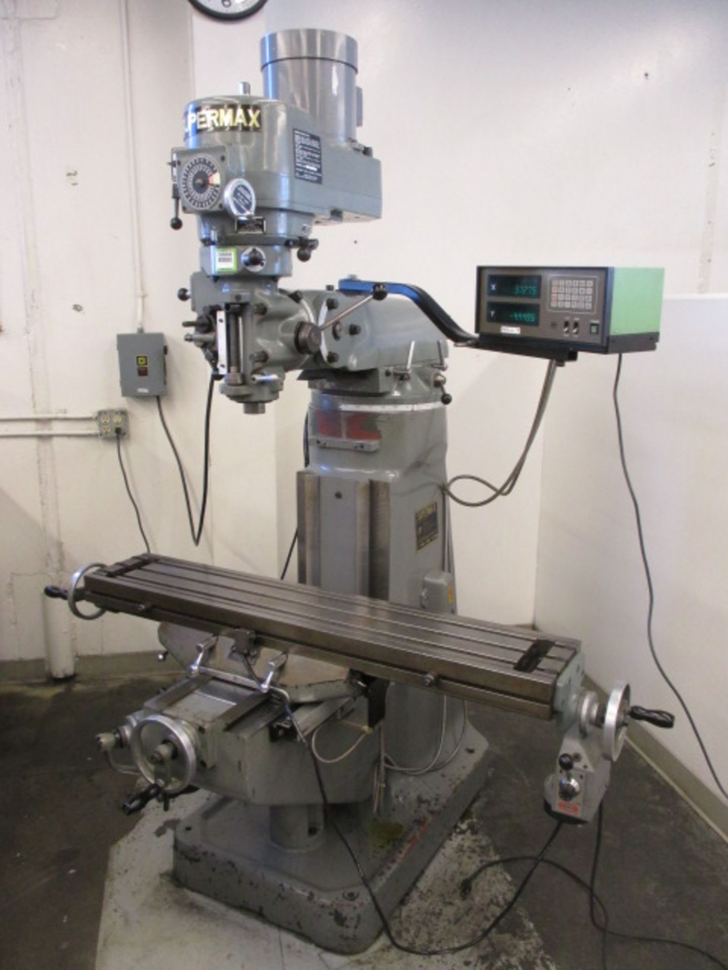 Knee Mill. 1984 Supermax YCM-1 1/2 VS 2HP CNC 3-Axis Vertical Mill. Table: 49"x 9", Spindle Taper: