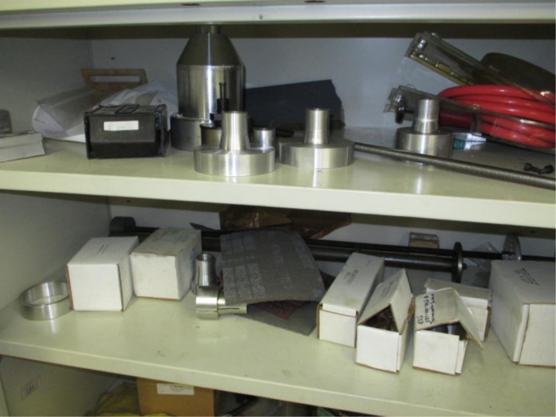 Cabinets with Contents. Lot: (2) Storage Cabinets with Chuck Jaws and More. HIT# 2205833. CNC - Image 3 of 5