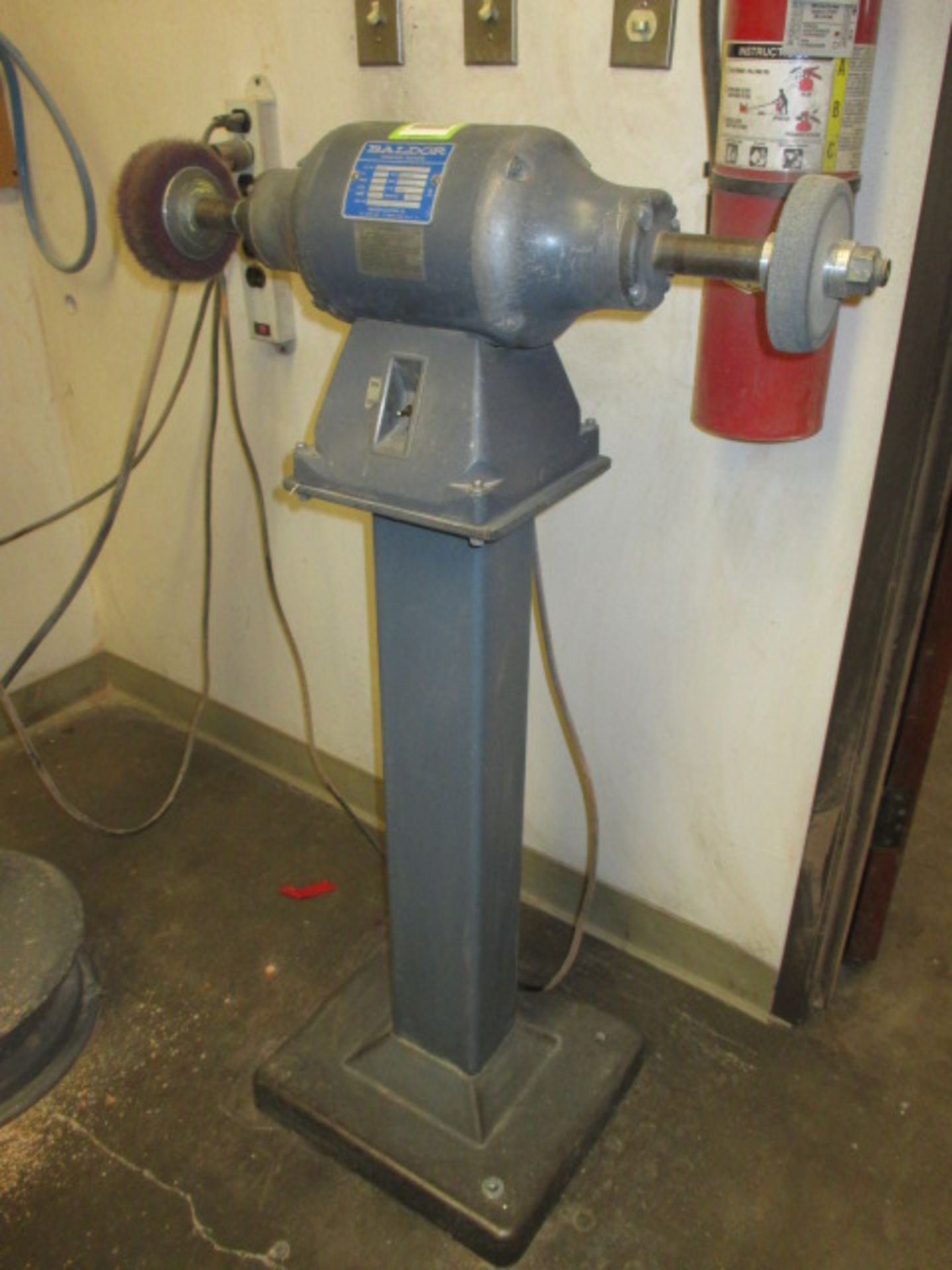 Buffer. Baldor 333B 4" Pedestal Buffer, 3/4 HP. HIT# 2205858. Grinder Room. Asset Located at 859