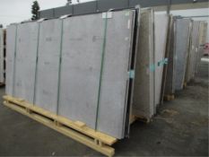 Lot: (Approx. 53) Assorted Quartz Stone Slabs with (4) Wood A-Frames [Click on PDF Hyperlink Located
