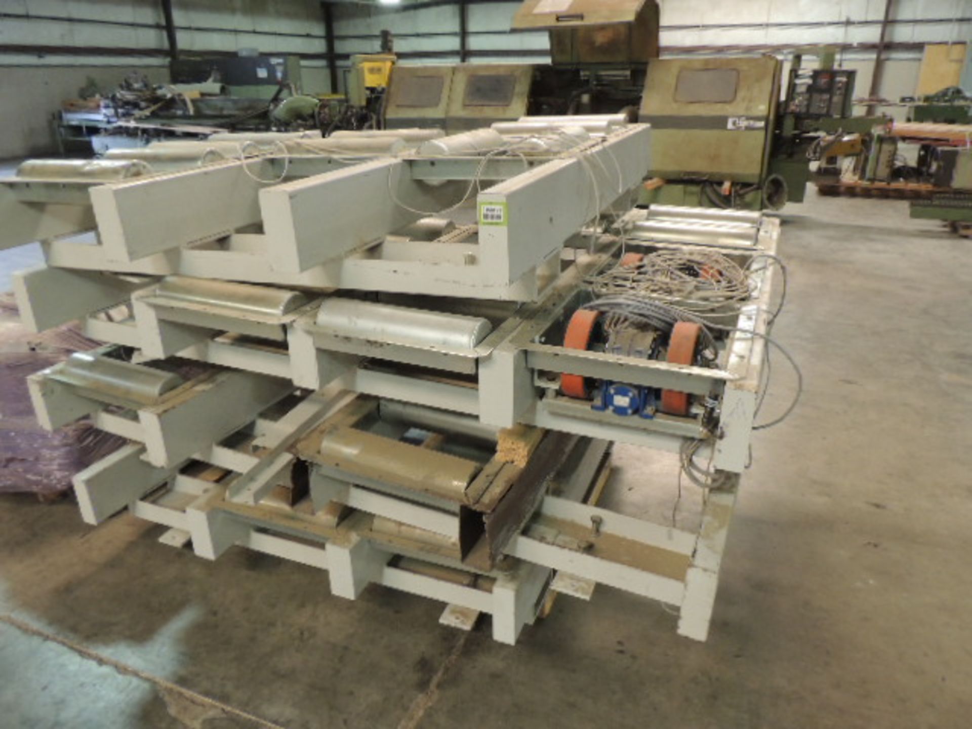 Power conveyor, ABB electric motors, including legs. HIT# 2158123. North Warehouse. Asset Located