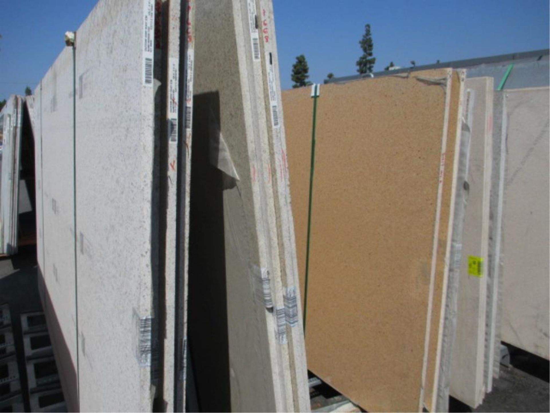Lot: (54) Assorted Quartz Stone Slabs with (4) Wood A-Frames [metal a-frames will be replaced with - Image 3 of 5