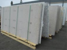 Lot: (54) Assorted Quartz Stone Slabs with (4) Wood A-Frames [Click on PDF Hyperlink Located in