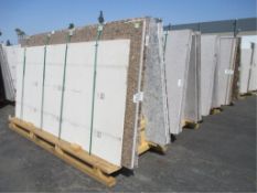 Lot: (55) Assorted Quartz Stone Slabs with (4) Wood A-Frames [Click on PDF Hyperlink Located in