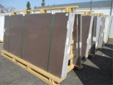Lot: (52) Assorted Quartz Stone Slabs with (4) Wood A-Frames [Click on PDF Hyperlink Located in
