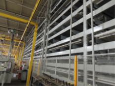 Breton Slab Storage. (2) storage towers, 200 bays each tower, approximately 25' tall 240' long,