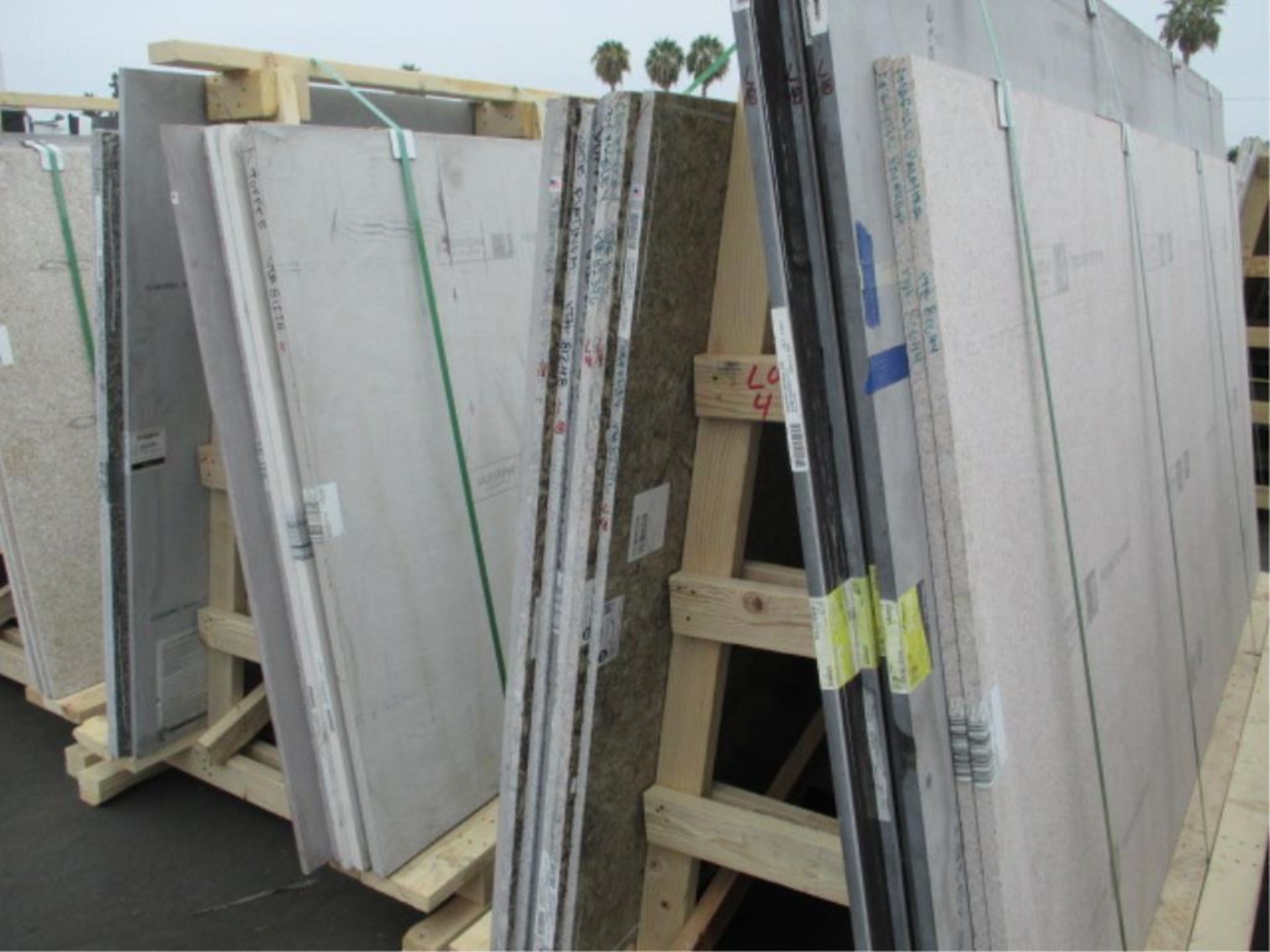 Lot: (51) Assorted Quartz Stone Slabs with (4) Wood A-Frames [Click on PDF Hyperlink Located in - Image 4 of 4