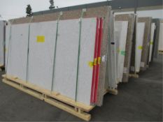 Lot: (51) Assorted Quartz Stone Slabs with (4) Wood A-Frames [Click on PDF Hyperlink Located in