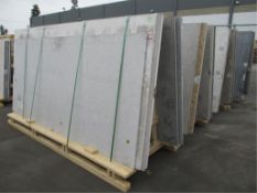 Lot: (50) Assorted Quartz Stone Slabs with (4) Wood A-Frames [Click on PDF Hyperlink Located in