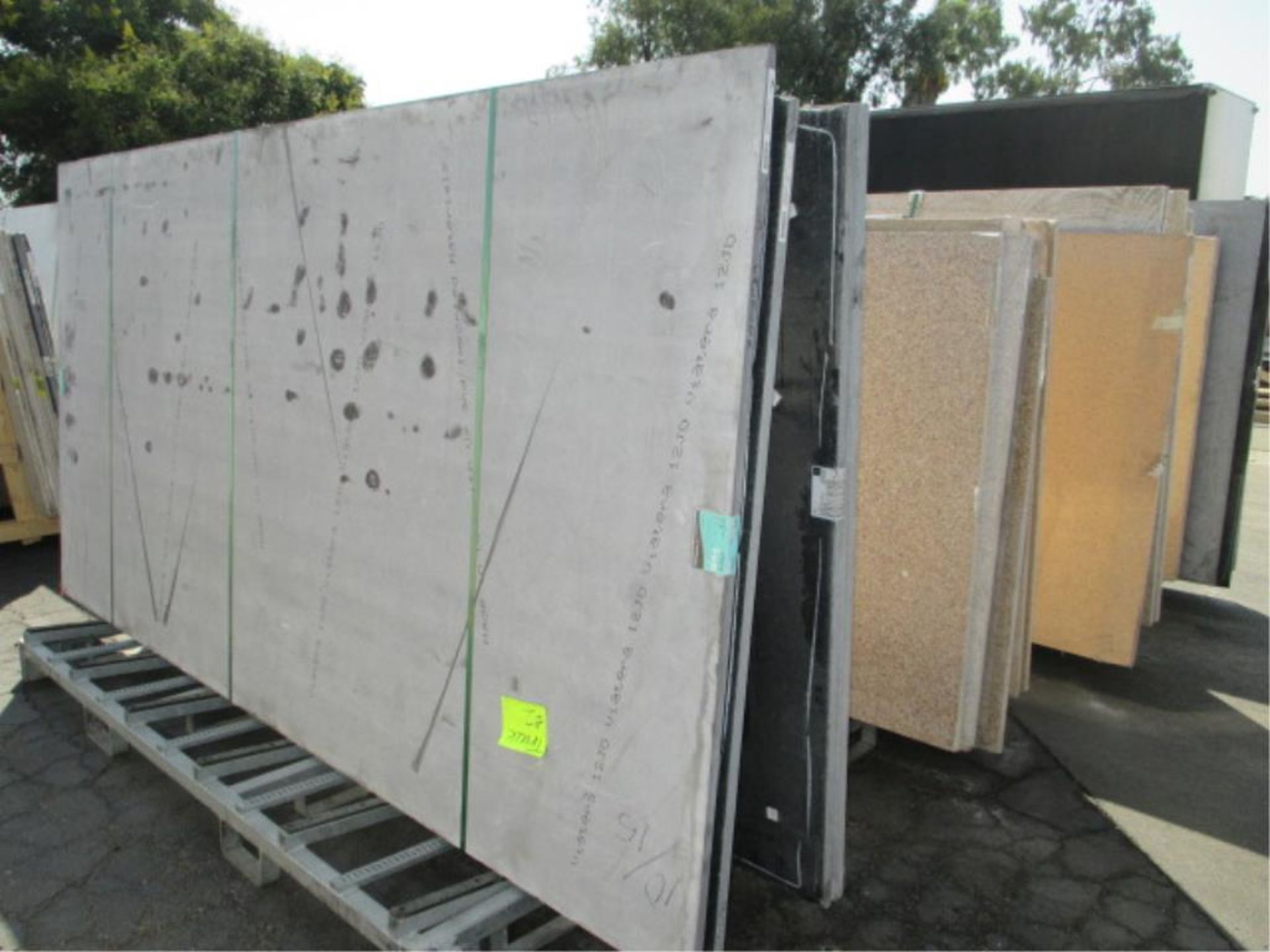Lot: (54) Assorted Quartz Stone Slabs with (4) Wood A-Frames [metal a-frames will be replaced with - Image 2 of 5