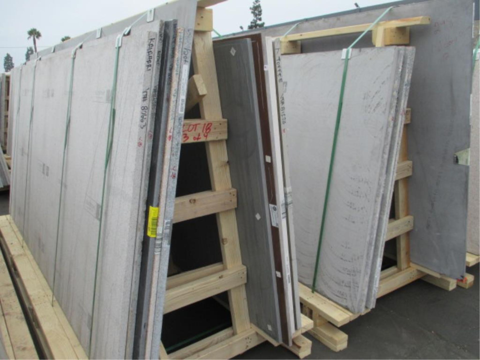 Lot: (51) Assorted Quartz Stone Slabs with (4) Wood A-Frames [Click on PDF Hyperlink Located in - Image 3 of 4