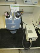 AO 1x-6x/StereoStar Stereozoom Microscope On Boom Stand, With Moritex MHF-D100LR Fiber Optic Light