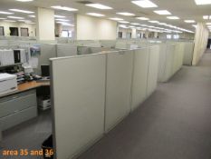 30-Total Haworth Partition Panel Cubicle Workstations -- 65"H Panels, Base Electrical Receptacles,