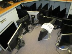 Lot: (Approx 46 Total) Monitors Mostly By Dell/Acer/HP. Sizes Range 17", 18", 20", 22", 23", 24".