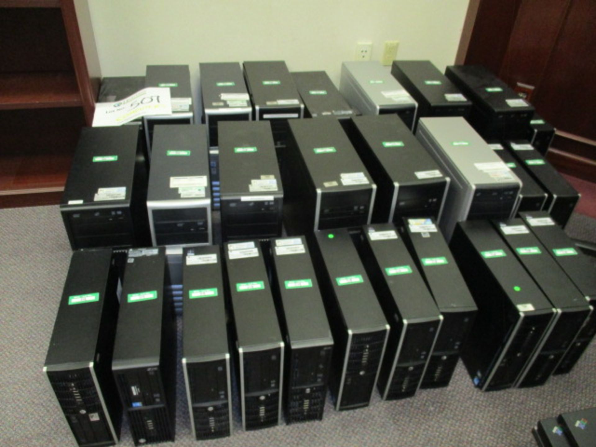 Lot: (Approx 28 Total) PC Computers Without Hard Disk Drives, Operating System Software Not