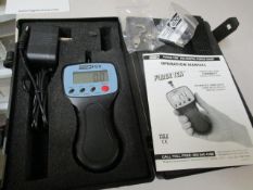 Wagner FDX-ForceTen Handheld Digital Force Gauge s/n-15844. With Power Supply ; Hook ; Operation