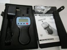 Wagner FDX-ForceTen Handheld Digital Force Gauge s/n-15840. With Power Supply ; Hook ; Operation