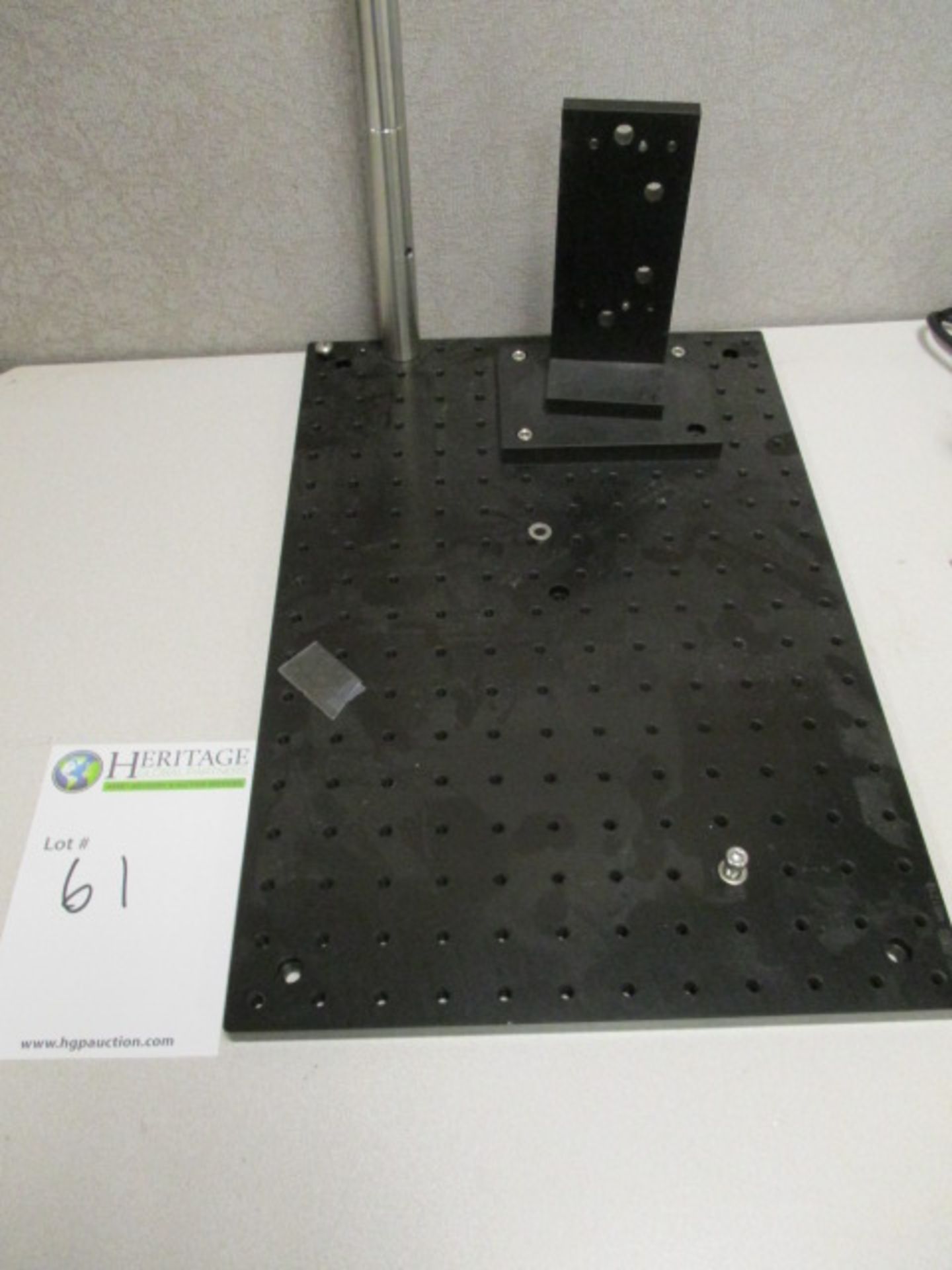 Optical Breadboard Plate 18"Lx12"Wx0.5"Thk, ThorLabs. With Support Rod. LOC: Area-16. Asset Located