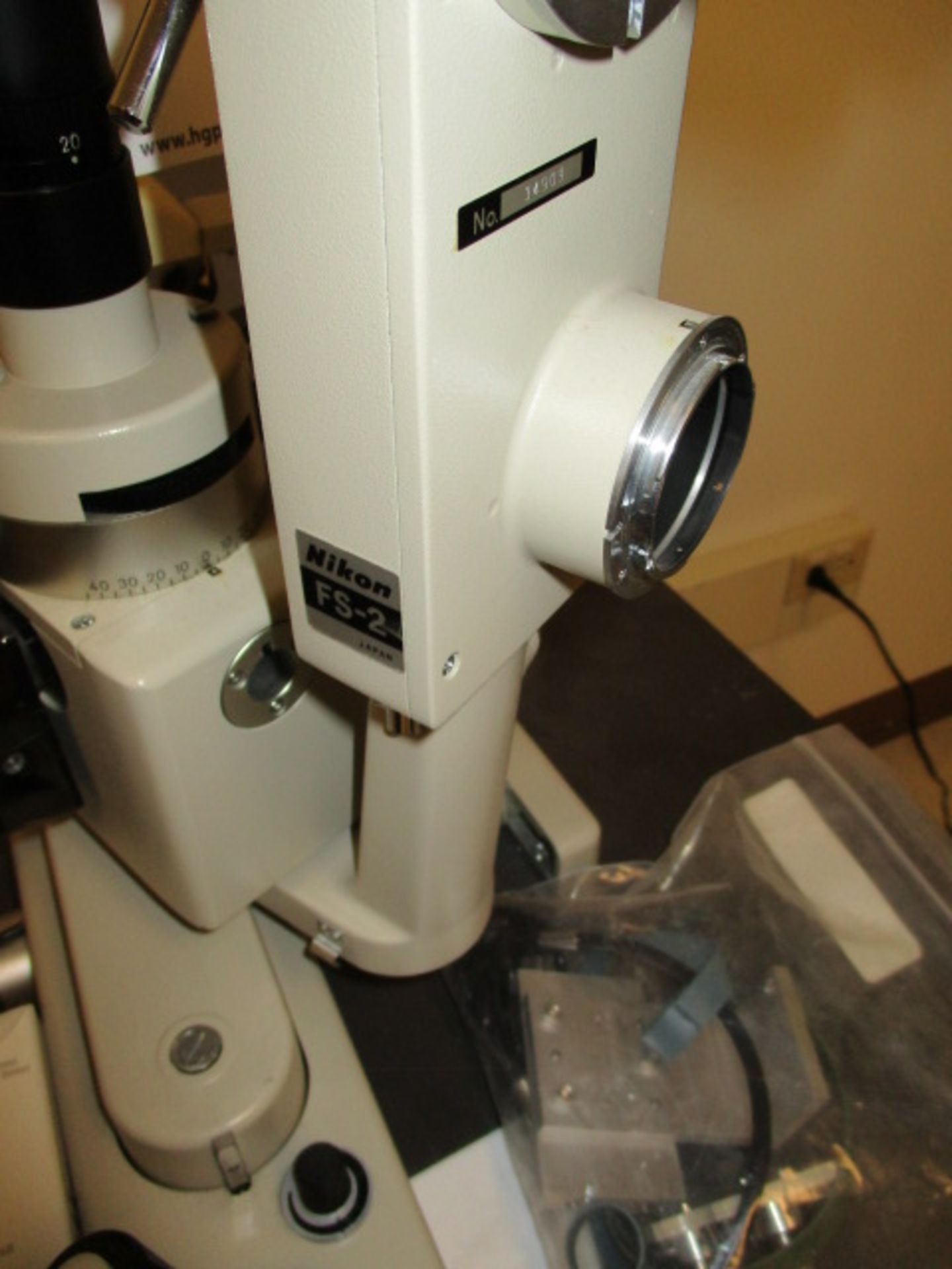 Nikon FS-2 Slit Lamp s/n-34909, With Electronic Flash Power Supply s/n-81522. LOC: Area-3. Asset - Image 3 of 4