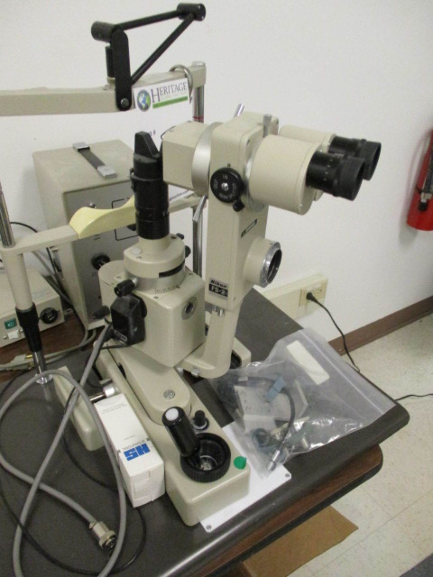 Nikon FS-2 Slit Lamp s/n-34909, With Electronic Flash Power Supply s/n-81522. LOC: Area-3. Asset - Image 2 of 4