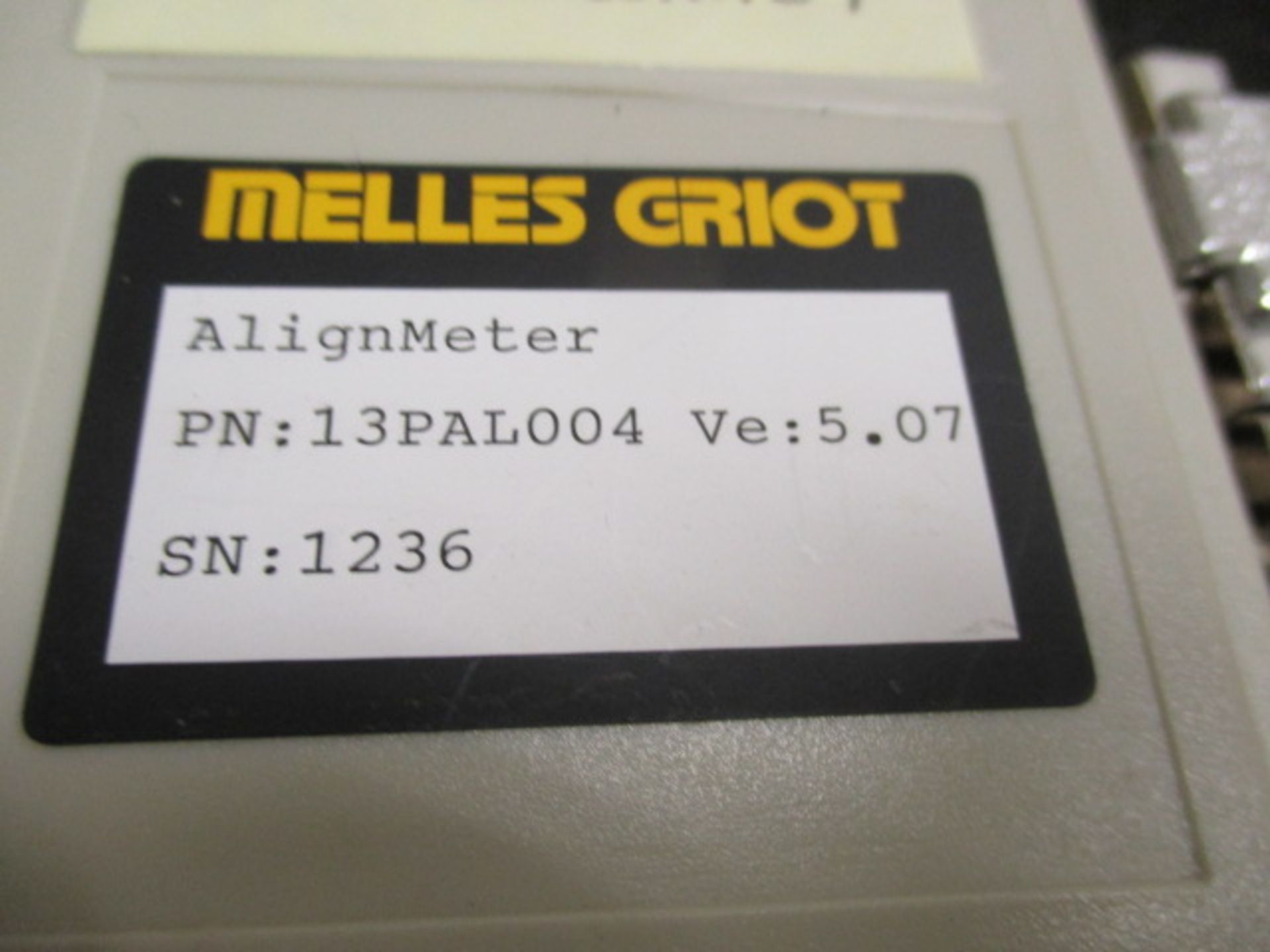 Melles Griot p/n-13PAL004/Ve:5.07 Align Meter s/n-1236. LOC: Area-4. Asset Located At Clarity - Image 4 of 7