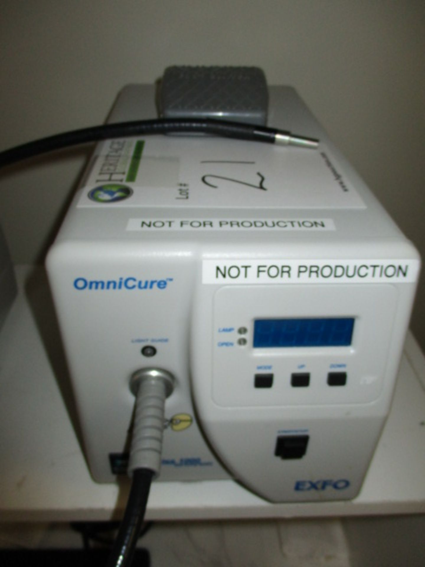 EXFO Series-1000/OmniCure Spot Curing System, With Foot Pedal. LOC: Area-4. Asset Located At Clarity