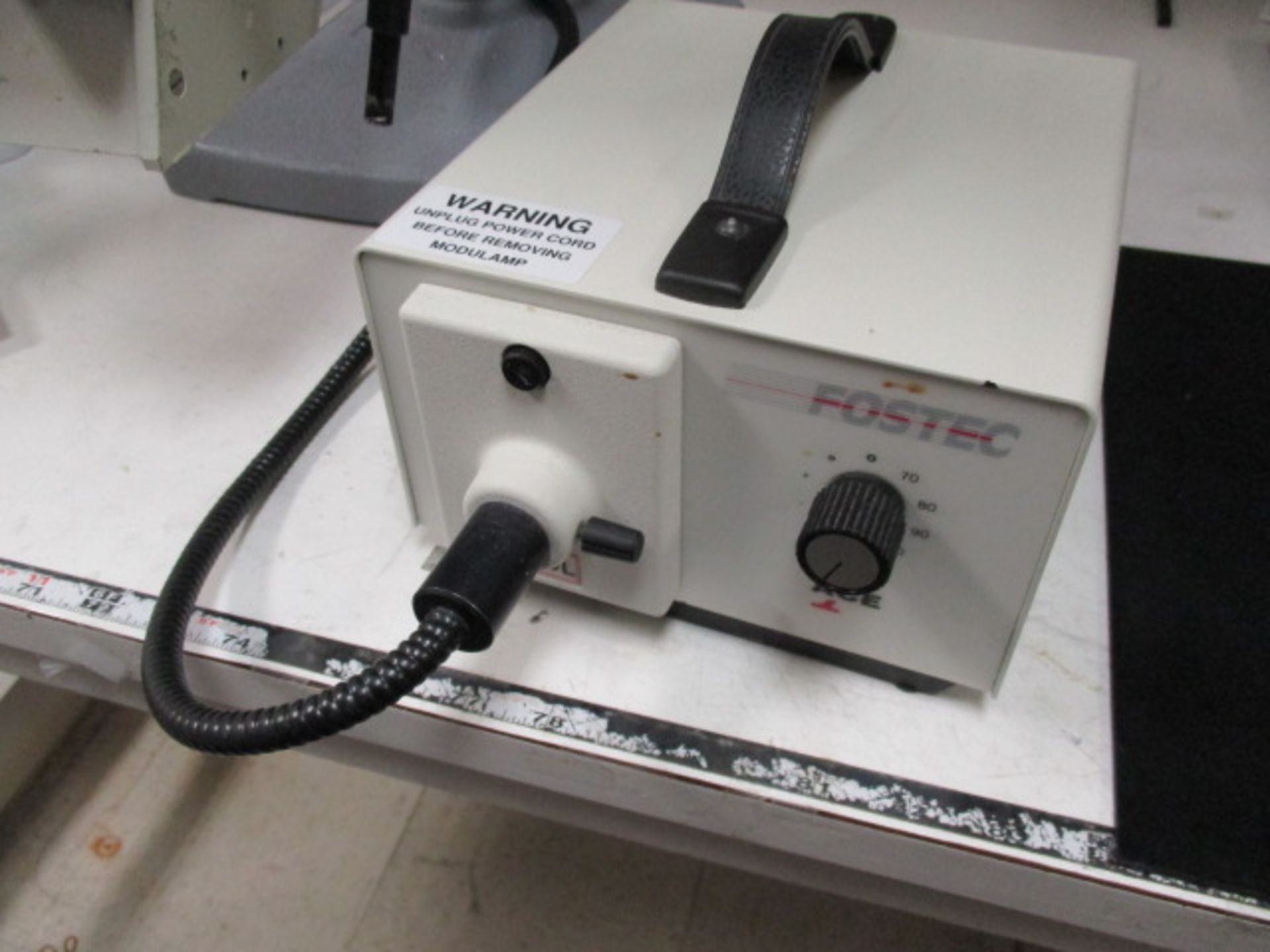 Meiji 0.7x-4.5x Stereozoom Microscope On AO Stand, With Fostec ACE/32597 Fiber Optic Light Source. - Image 3 of 3