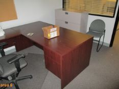 Office Furniture Without Contents (Furniture Of 7 Rooms). Consisting Of: [Qty-4 Wood L-Shape Desks