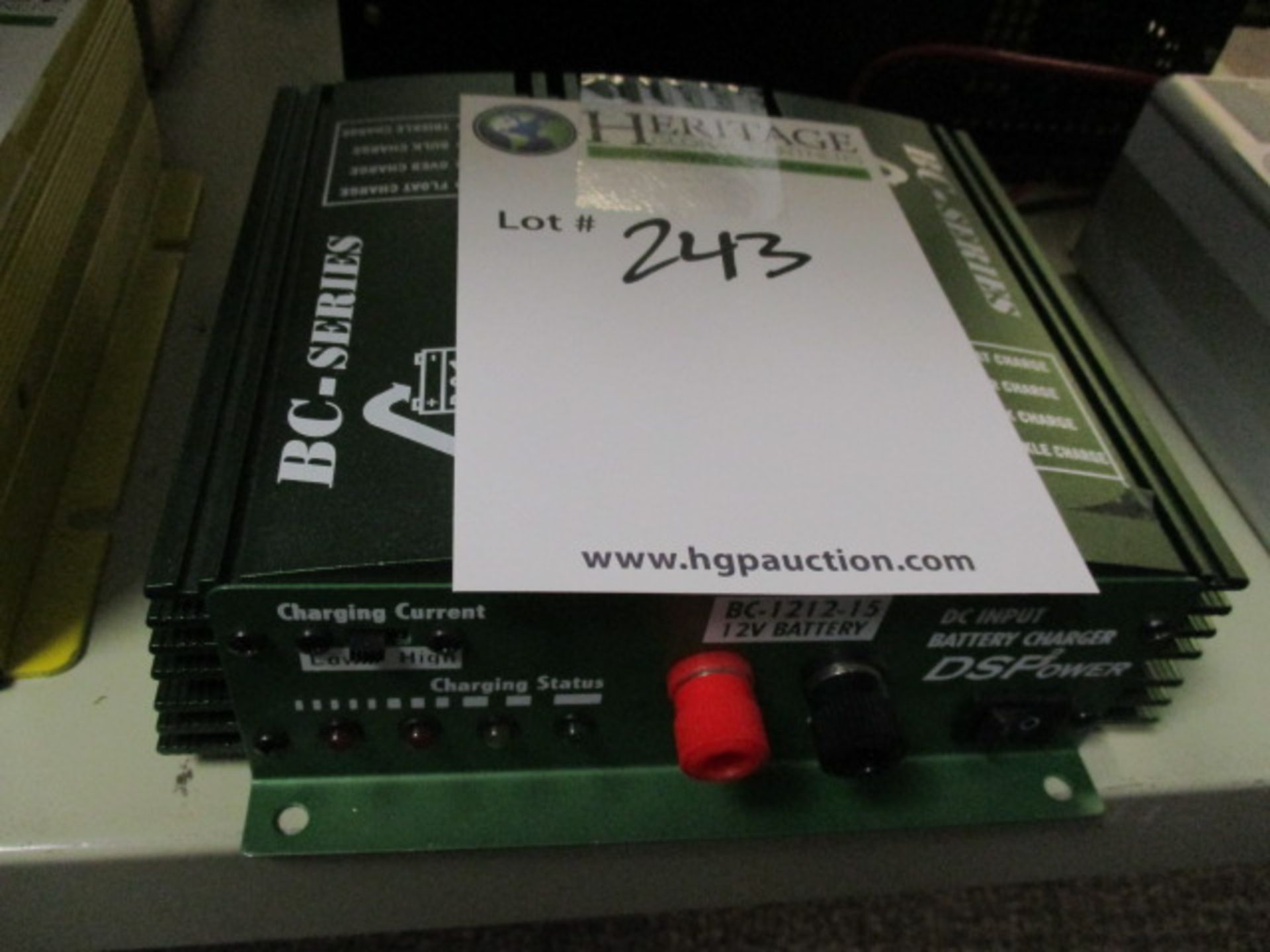 DSP2Power BC1212-15 12V Battery Charger. LOC: Area-6. Asset Located At Clarity Medical Systems, 5775