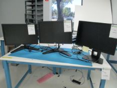 Qty-3-Total Monitors, 2@Dell 22" 1@HP 24". LOC: Area-19. Asset Located At Clarity Medical Systems,