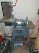 Enco 163-4700 Combo Belt Sander / Grinder s/n-590165 (Belt 6"x48" ; Wheel Cloth Size 12" ; 1HP).