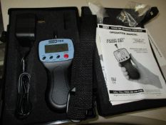 Wagner FDX-ForceTen Handheld Digital Force Gauge s/n-15837. With Power Supply ; Hook ; Operation