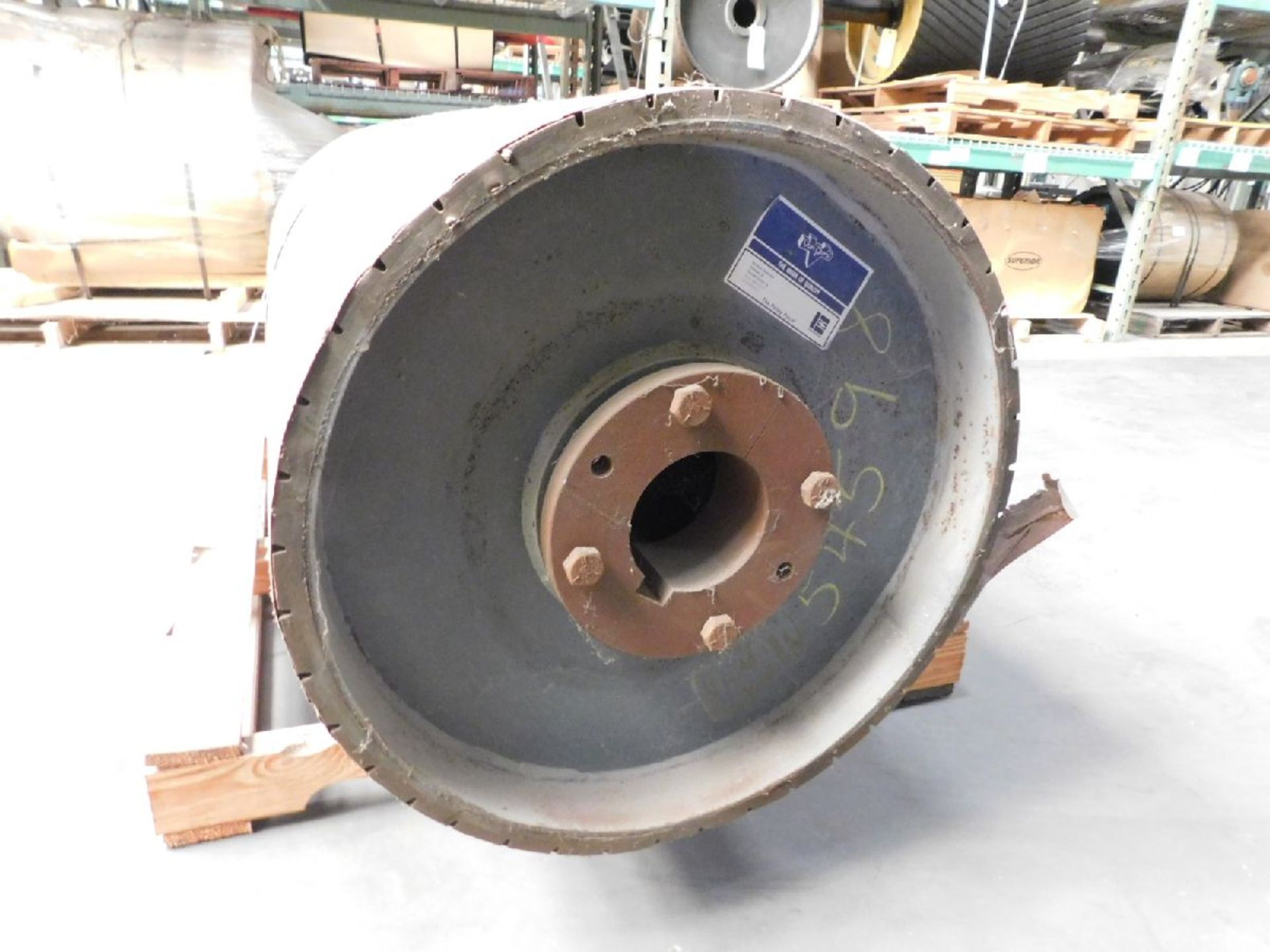 Conveyor Drum - 63"Width Face x 24" Diameter, 1/2" Diamond Lagging, CS, 1.5" Thick End Disc, XT60 - Image 2 of 4