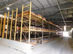 Rack System - Telescoping. Structural Pushback 5 Deep x 3 High. 1 Row of 10 Double Bays, 300 Pallet