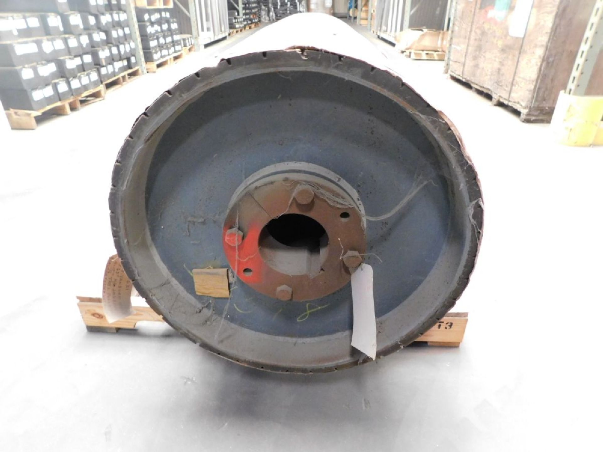 Conveyor Drum - 63"Width Face x 24" Diameter, 1/2" Diamond Lagging, CS, 1.5" Thick End Disc, XT60 - Image 4 of 4