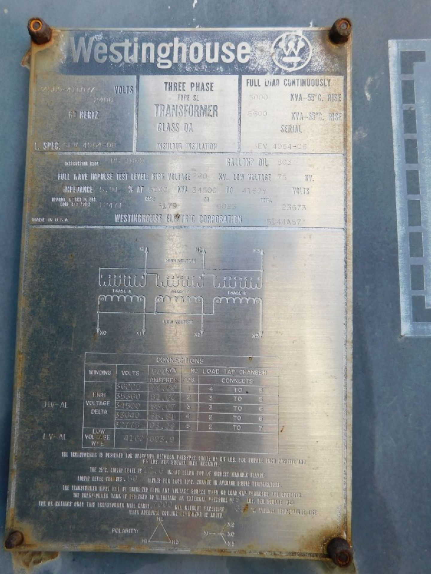 Westinghouse Portable Substation, 5000KVA. *Upon Request, Certificates Available to Show Evidence - Image 5 of 5