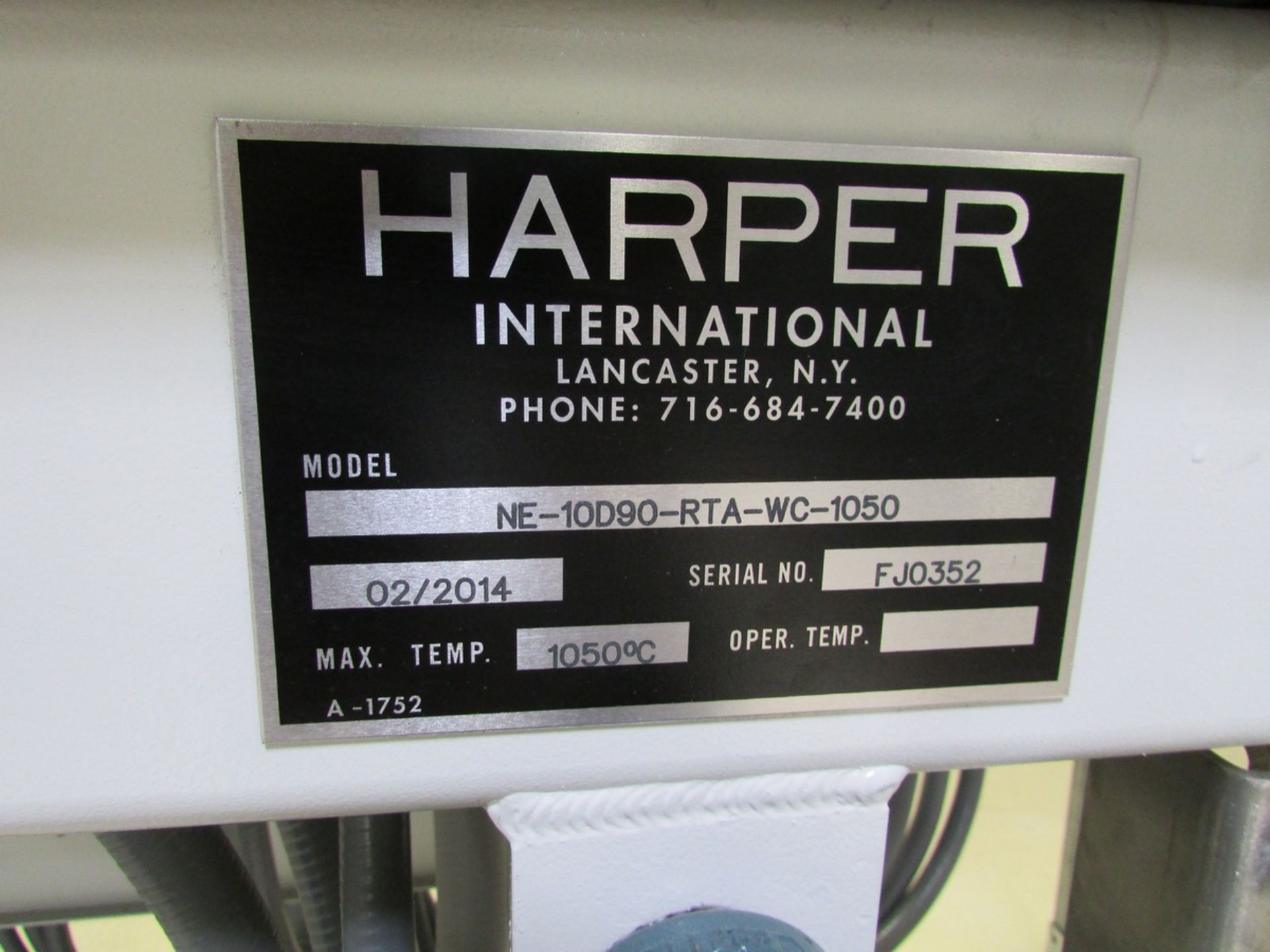 Harper International NE-10D90-RTA-WC-1050 1050°C Rotary Tube Furnace with Servolift 200L 500Lbs - Image 13 of 29