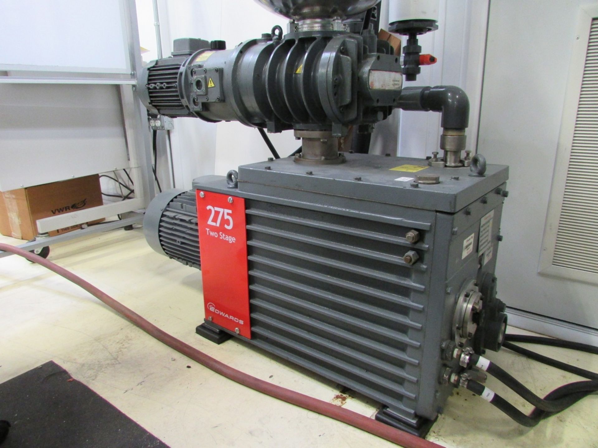 Edwards A36703982R Rotary Vane Dual Stage Mechanical Vacuum Pump with (1) 8.5KW Electric Drive, ( - Image 3 of 4