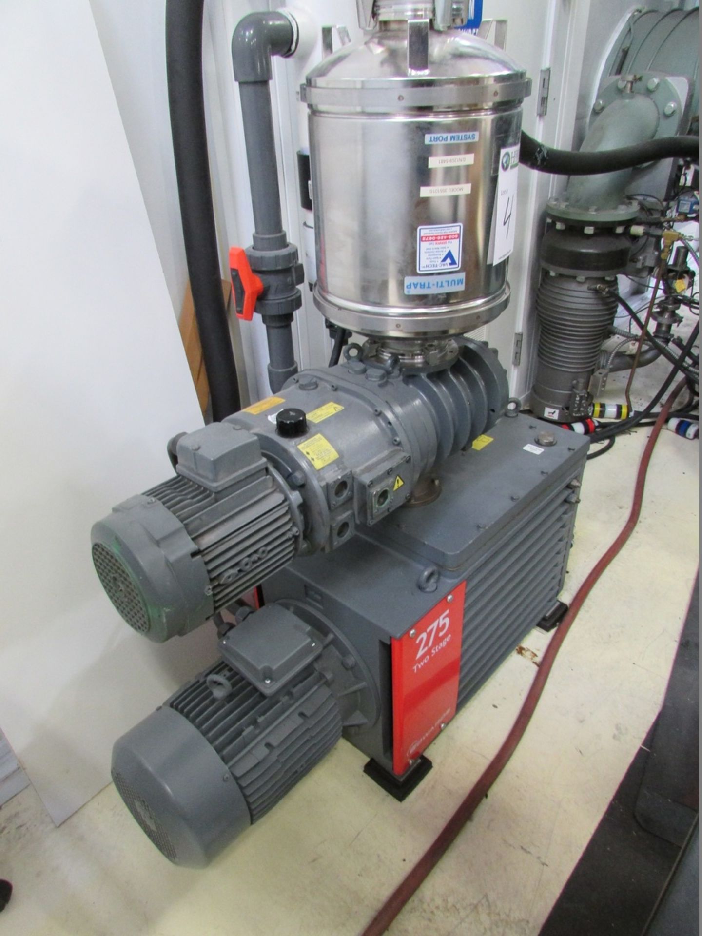 Edwards A36703982R Rotary Vane Dual Stage Mechanical Vacuum Pump with (1) 8.5KW Electric Drive, ( - Image 2 of 4