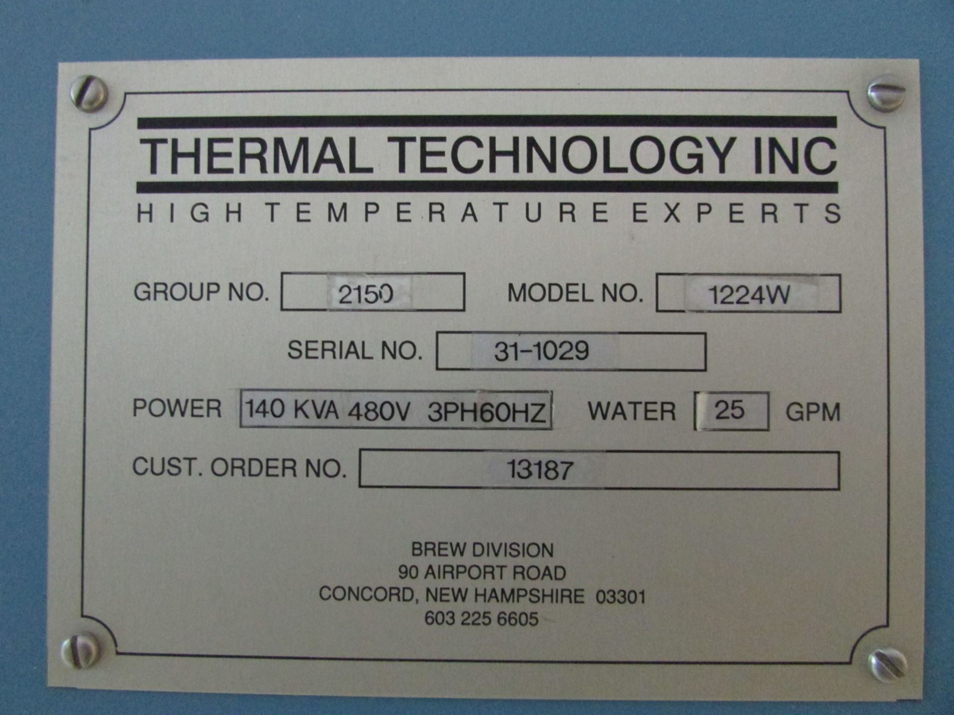 Thermal Technology 1224W-M 2000°C Vacuum Brew Annealer Furnace 12" Dia. X 24" Chamber, 2PSIG - Image 19 of 19