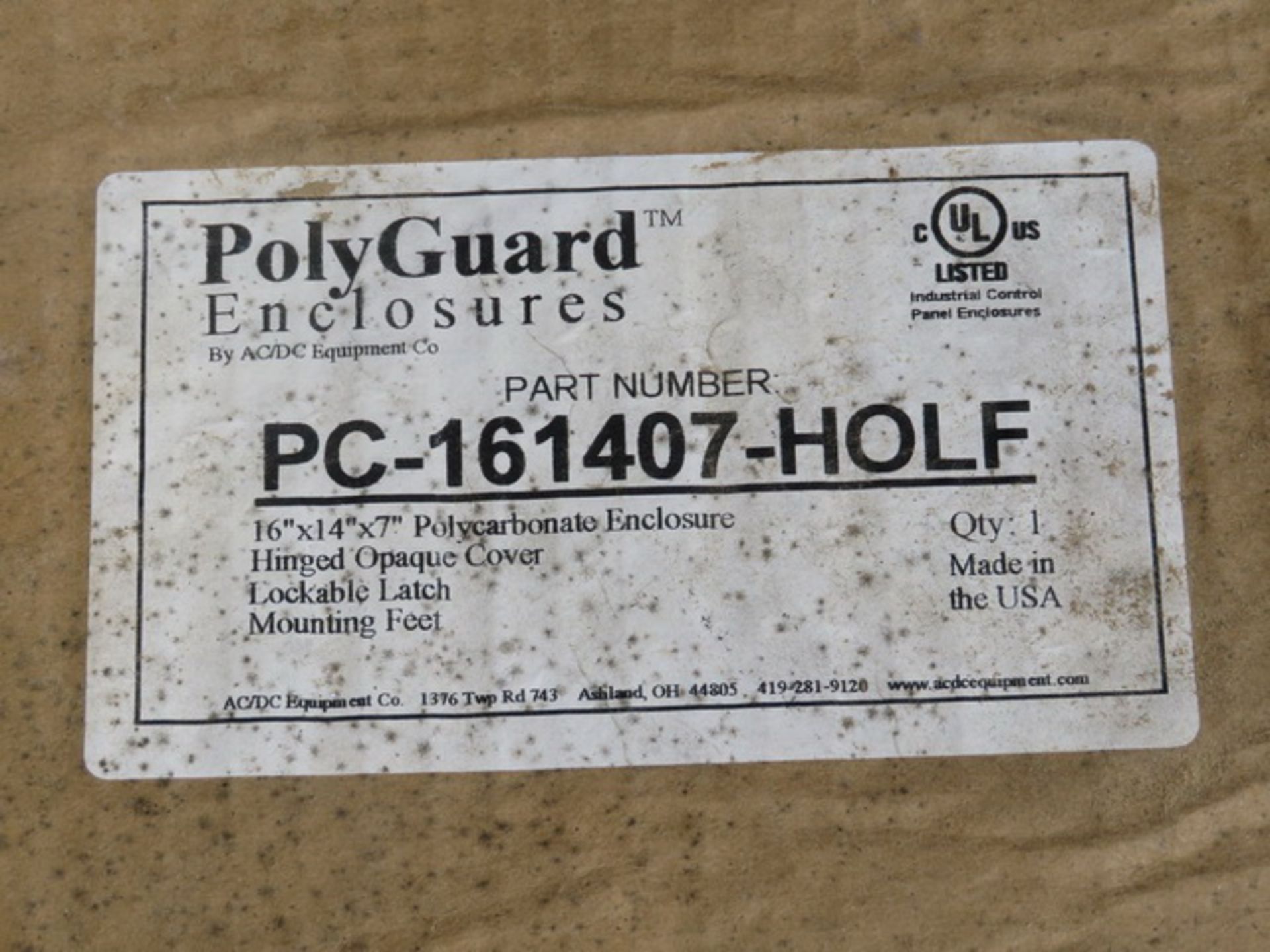 ACDC Equipment Co. PC-161407-HOLF Lot: Approx. (120) 16" x 14" x 7" Polycarbonate Enclosures. - Image 4 of 9